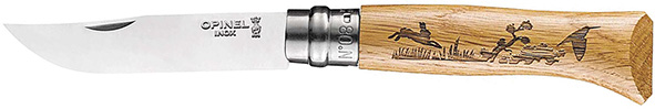COLTELLI OPINEL VIROBLOC PIROGRAFATI LEPRE        