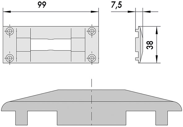 CONTROPIASTRA CISA NYLON ART.06287.02             