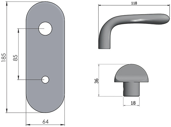 KIT GUARNITURA AZZI INTERNO PORTA POMOLO          