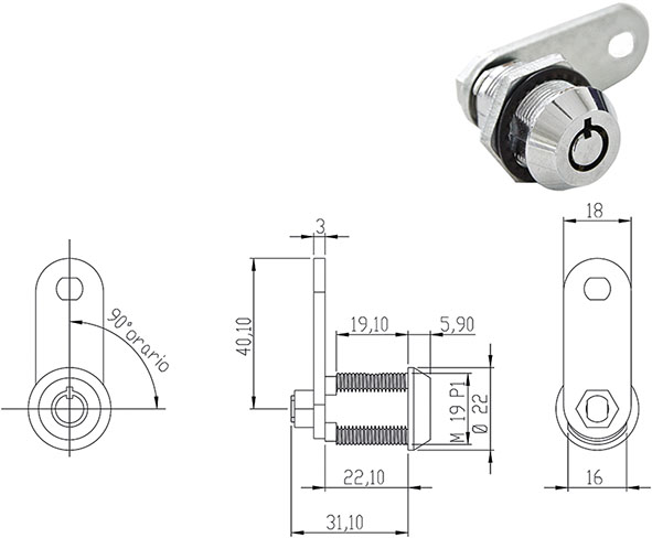 SERRATURE PER MOBILI OMR 100852                   